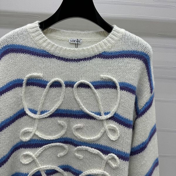 ロエベ シグネチャー刺繍 偽物 ルーズセーター loh71126